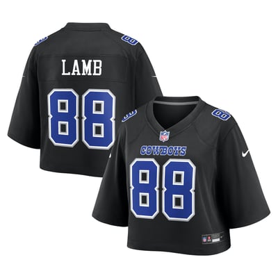 CeeDee Lamb Dallas Cowboys Nike Women's Cropped Fashion Game Jersey - Black