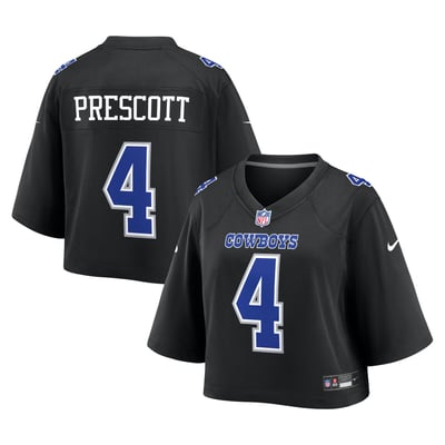 Dak Prescott Dallas Cowboys Nike Women's Cropped Fashion Game Jersey - Black