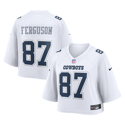 Jake Ferguson Dallas Cowboys Nike Women's Cropped Fashion Game Jersey - White