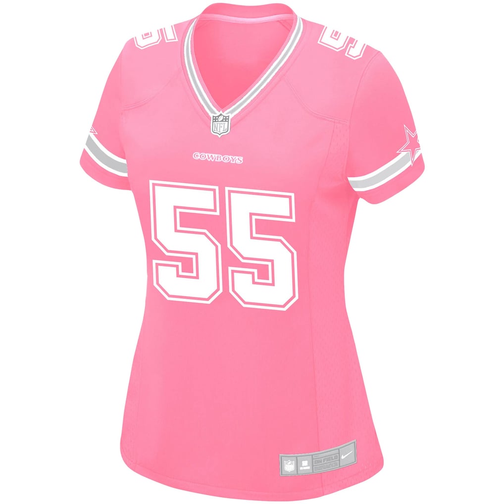 dallas cowboys pink jersey dress Women's Nike Leighton Vander Esch Game pink dallas cowboys logo