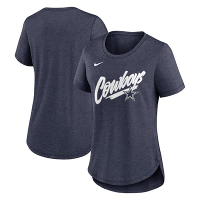 Dallas Cowboys Nike Women's Primetime Tri-Blend T-Shirt - Navy