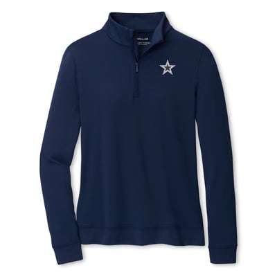  Dallas Cowboys Peter Millar Women's Perth Quarter-Zip Pullover - Navy