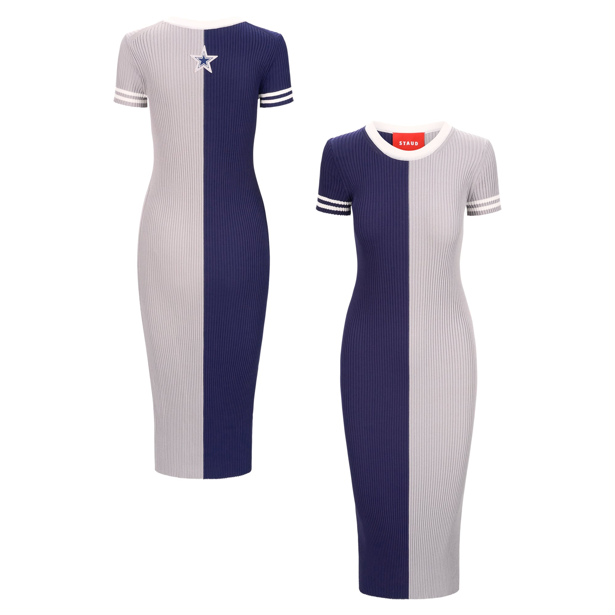 Women's STAUD Navy/Silver Dallas Cowboys Colleen Dress