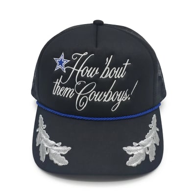 Dallas Cowboys The Wild Collective Women's Script Motto Snapback Trucker Hat - Black