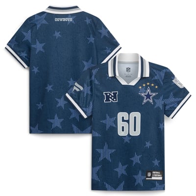  Dallas Cowboys Fanatics Youth Football x Football Collared Fan Top - Navy