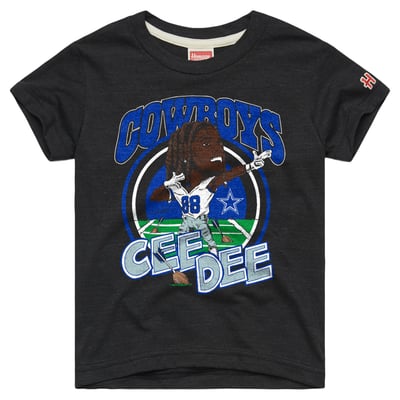 CeeDee Lamb Dallas Cowboys Homage Youth Caricature T-Shirt - Charcoal