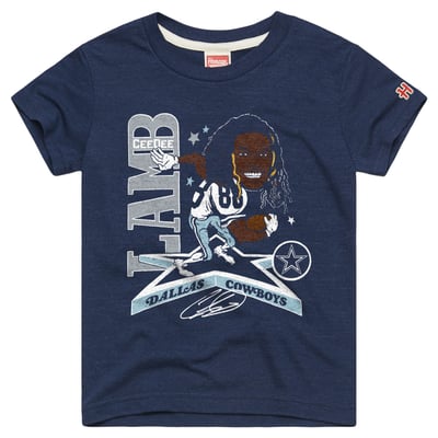 CeeDee Lamb Dallas Cowboys Homage Youth Caricature T-Shirt - Navy