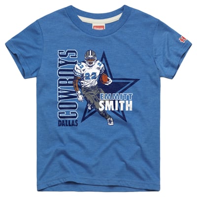 Emmitt Smith Dallas Cowboys Homage Youth Retired Greats T-Shirt - Royal