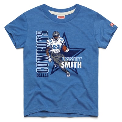 Emmitt Smith Dallas Cowboys Homage Youth Retired Greats T-Shirt - Royal