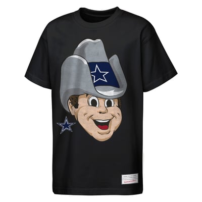  Dallas Cowboys Mitchell & Ness Youth Big Face Mascot T-Shirt - Black