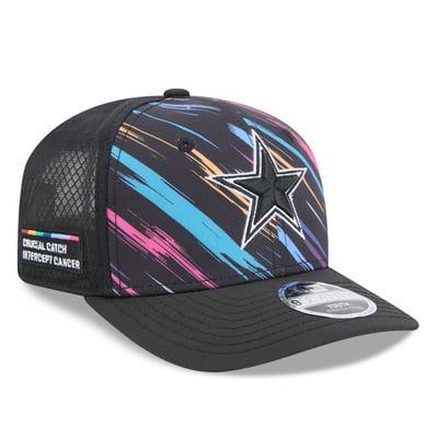 Dallas Cowboys New Era Youth 2026 NFL Crucial Catch 9SEVENTY Adjustable Trucker Hat - Black