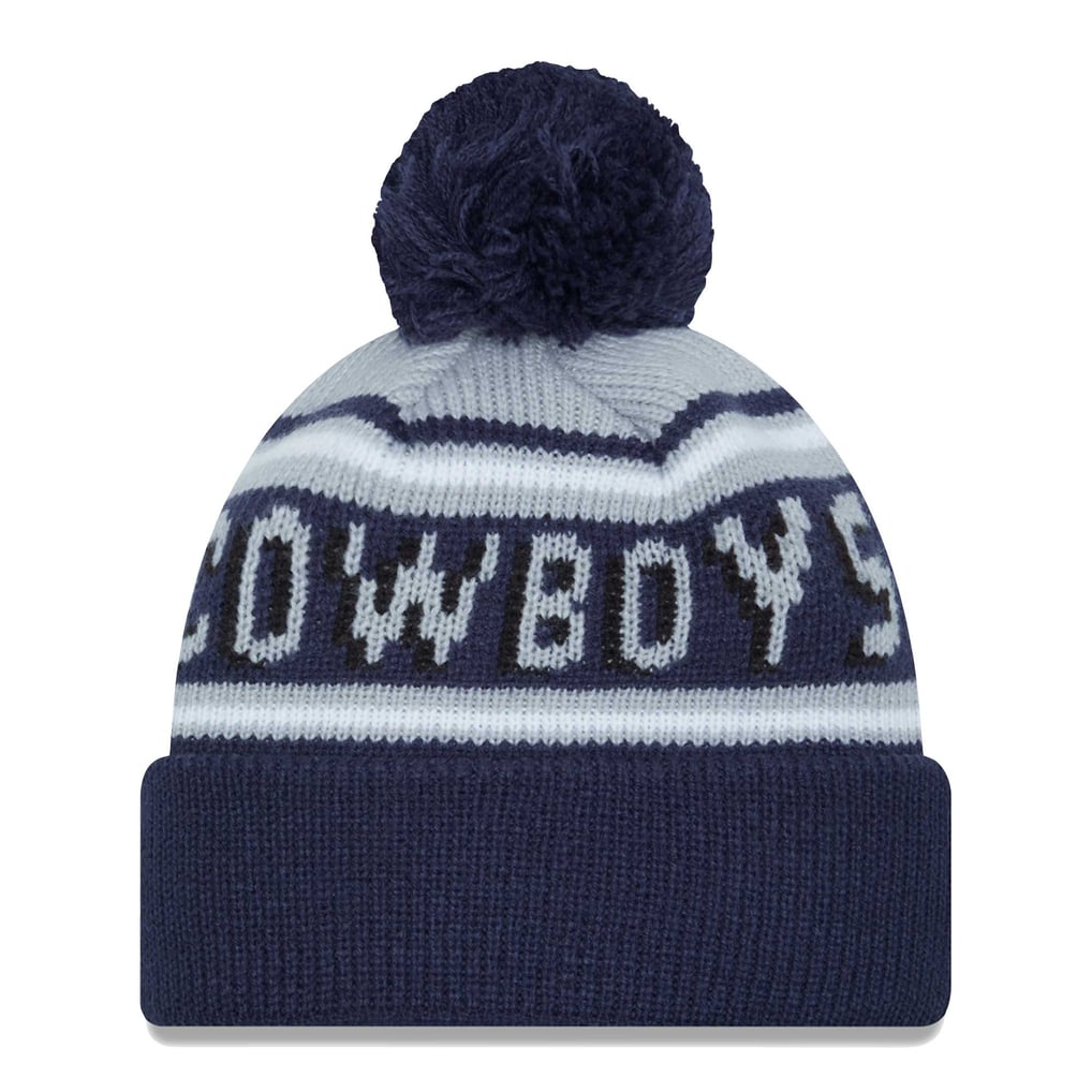Dallas Navy Blue, Grey and White Knit Beanie NFL Sideline 2025 Dallas Cowboys Dark Blue Sport Knit Beanie  main image 2
