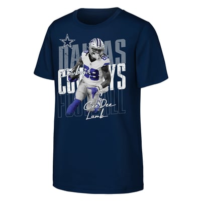 CeeDee Lamb Dallas Cowboys Outerstuff Youth Legendary Player Card T-Shirt - Navy