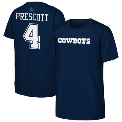 Dak Prescott Dallas Cowboys Outerstuff Youth Name & Number T-Shirt - Navy