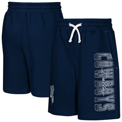  Dallas Cowboys Outerstuff Youth Audible Fleece Shorts - Navy