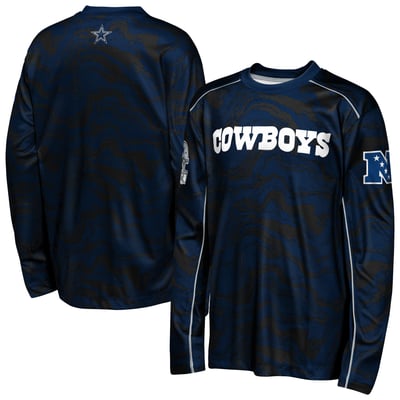 Dallas Cowboys Outerstuff Youth Tailgate Performance Long Sleeve T-Shirt - Navy
