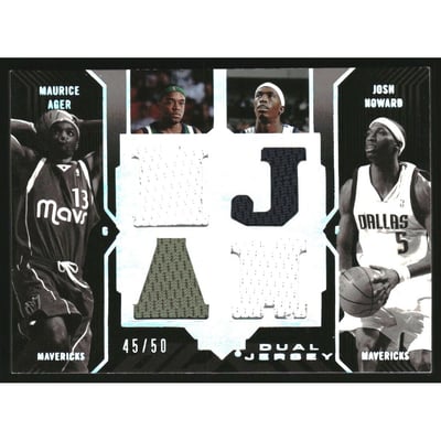 2006-07 UD Black Jerseys Dual #AH Maurice Ager/Josh Howard