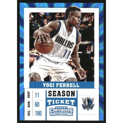 2017-18 Panini Contenders Draft Picks Fame Ticket #50B Yogi Ferrell/blue jersey