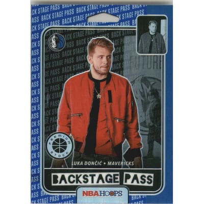 2019-20 Hoops Premium Stock Back Stage Pass Blue #3 Luka Doncic