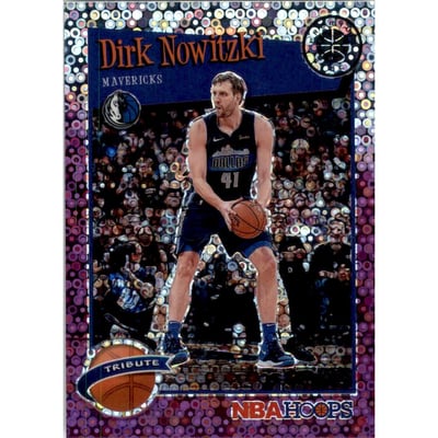 2019-20 Hoops Premium Stock Prizms Purple Disco #282 Dirk Nowitzki