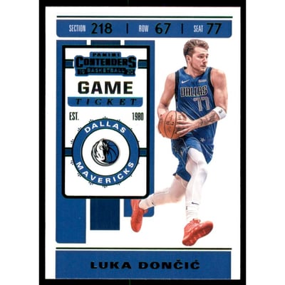 2019-20 Panini Contenders Game Ticket Green #73 Luka Doncic