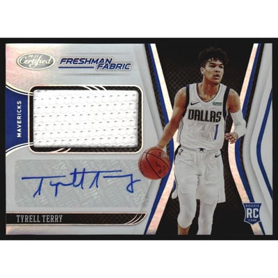 2020-21 Certified Freshman Fabric Signatures #10 Tyrell Terry