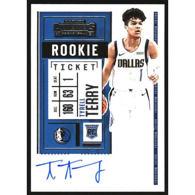 2020-21 Panini Contenders #126 Tyrell Terry AU RC
