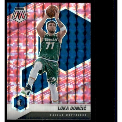 2020-21 Panini Mosaic Mosaic Camo Pink #47 Luka Doncic