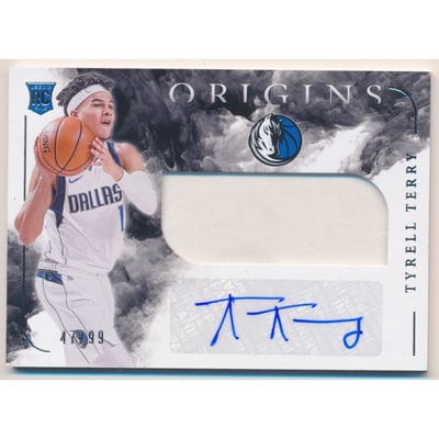2020-21 Panini Origins Rookie Jersey Autographs #15 Tyrell Terry