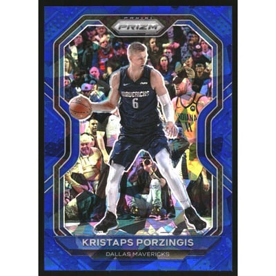 2020-21 Panini Prizm Prizms Blue Ice #18 Kristaps Porzingis
