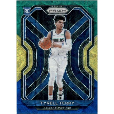 2020-21 Panini Prizm Prizms Choice Blue Yellow and Green #259 Tyrell Terry
