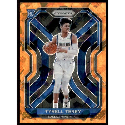 2020-21 Panini Prizm Prizms Orange Ice #259 Tyrell Terry