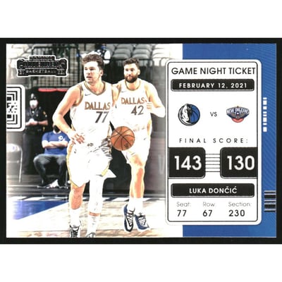 2021-22 Panini Contenders Game Night Ticket #7 Luka Doncic