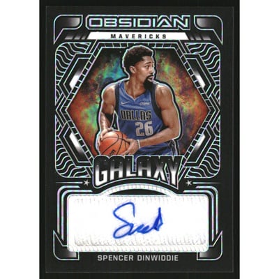 2021-22 Panini Obsidian Galaxy Autographs #24 Spencer Dinwiddie/149