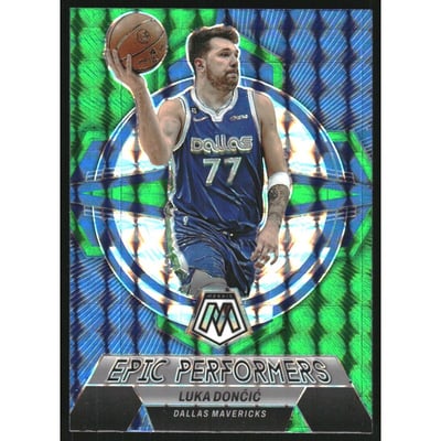2022-23 Panini Mosaic Epic Performers Mosaic Green #7 Luka Doncic