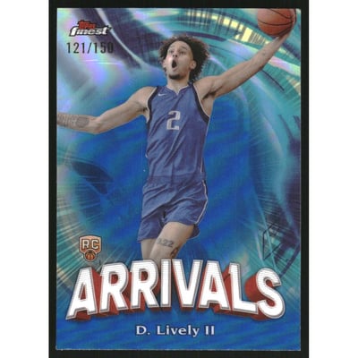 2023-24 Finest Arrivals Blue Refractors #A14 Dereck Lively II