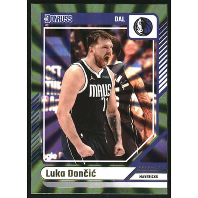 2024-25 Donruss Holo Green Laser #82 Luka Doncic