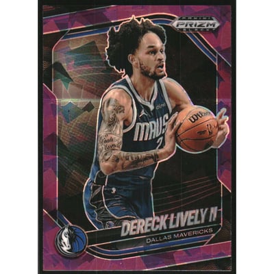 2024-25 Panini Prizm Black Prizms Purple Ice #200 Dereck Lively II