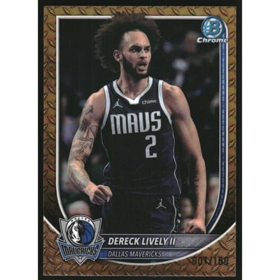 2025-26 Bowman Chrome Steel Metal Refractors #BCV198 Dereck Lively II