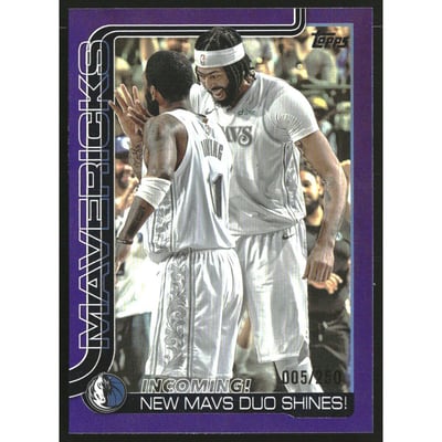 2025-26 Topps Purple Rainbow #296 Incoming!/Kyrie Irving/Anthony Davis