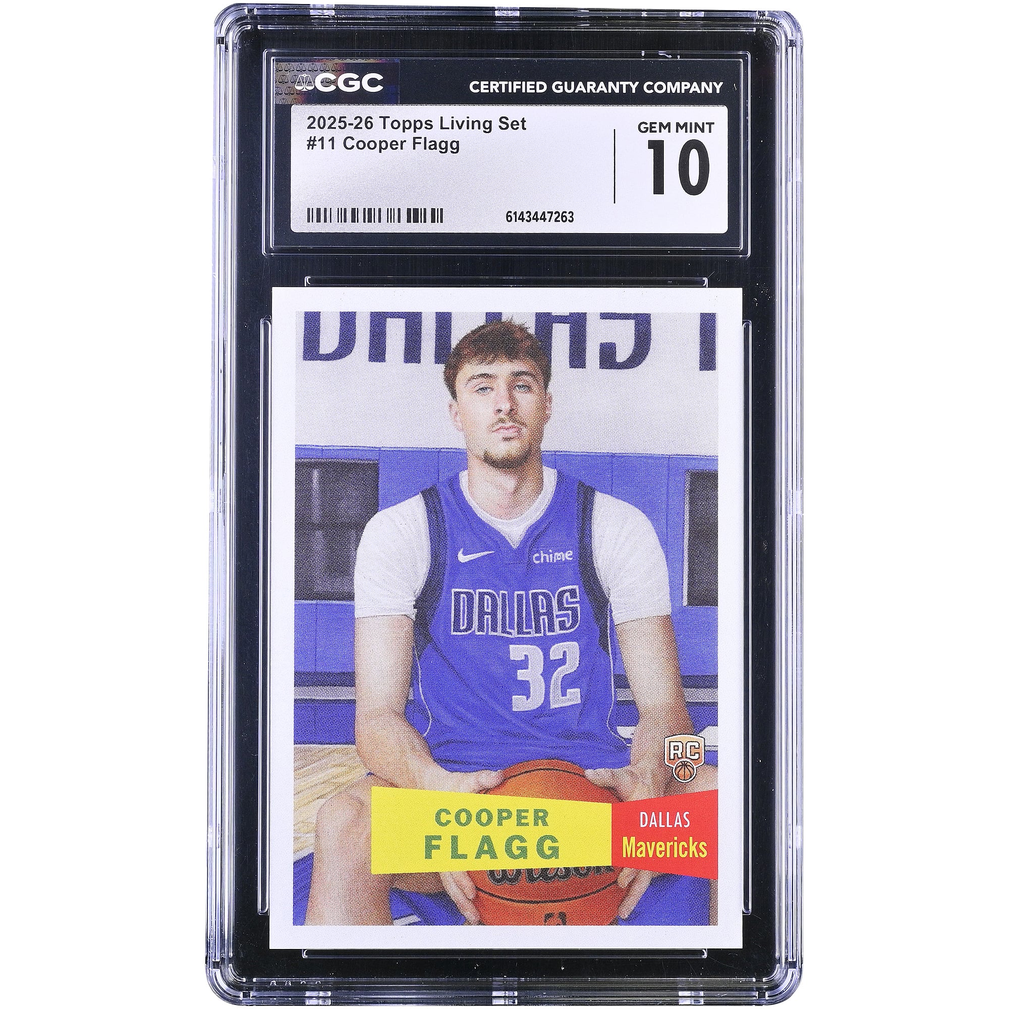 Cooper Flagg Dallas Mavericks 2025-26 Topps Living Set #11 CGC 