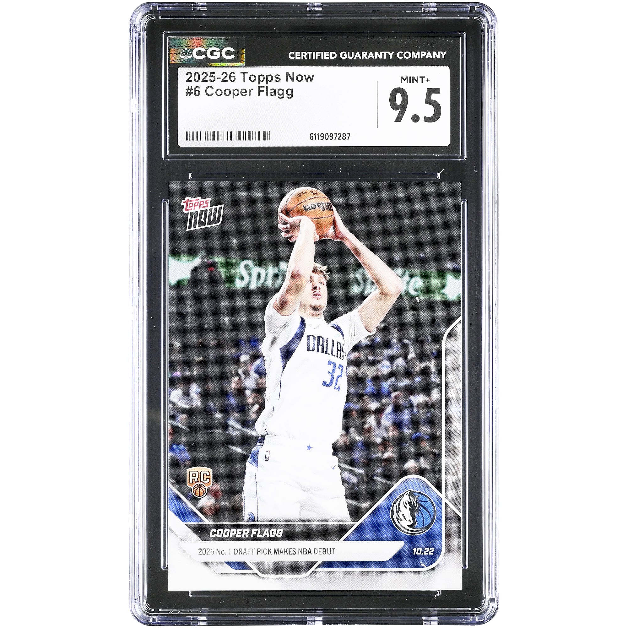 Cooper Flagg Dallas Mavericks 2025-26 Topps Now 
