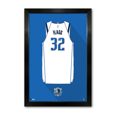 Cooper Flagg Dallas Mavericks 26" x 38" Framed Jersey Print with Lithograph Signature