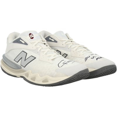 Cooper Flagg Dallas Mavericks Autographed Fanatics Authentic Game-Used White New Balance Shoes vs. Miami Heat on November 24, 2025 with "Game Used" Inscription 