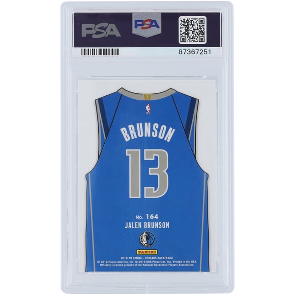 Jalen Brunson Dallas Mavericks 2018-19 Panini Threads Dazzle #164 