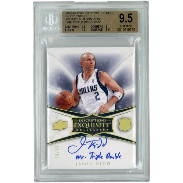 Autographed Dallas Mavericks Jason Kidd 2008-09 Upper Deck 