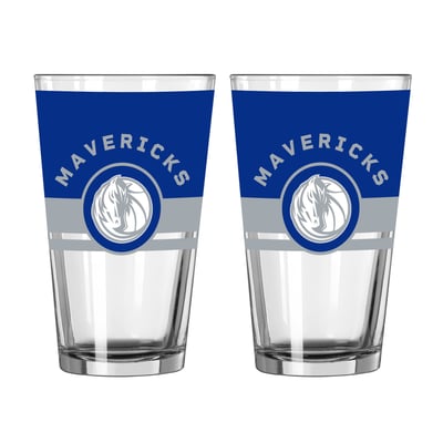 Dallas Mavericks Logo Brands Two-Piece 16oz. Horizon Pint Glass Set