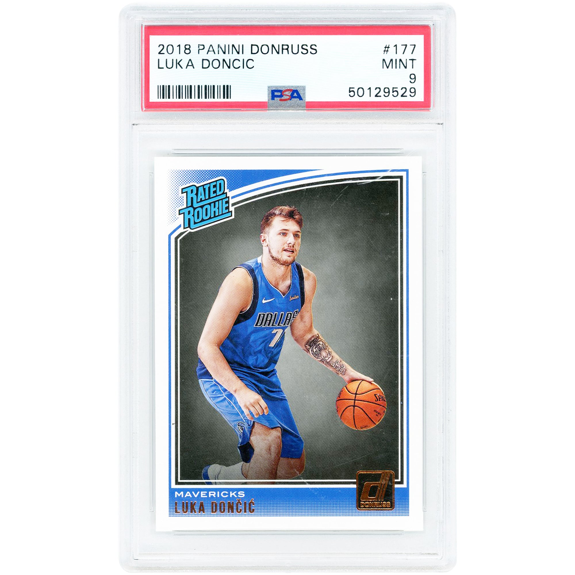Luka Dončić Dallas Mavericks 2018-19 Panini Donruss #177 PSA 