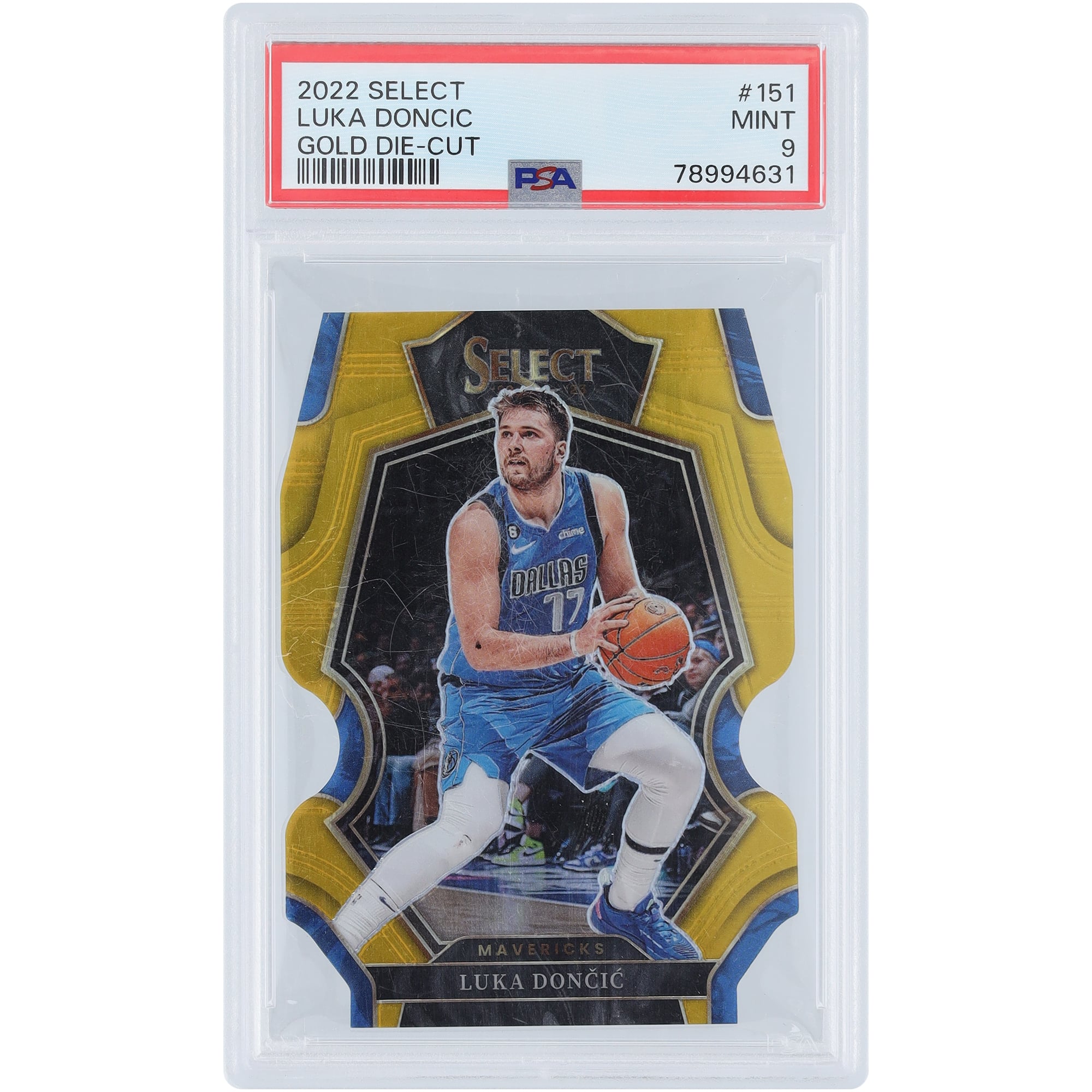 Luka Dončić Dallas Mavericks 2022-23 Panini Select Gold Prizm #151 