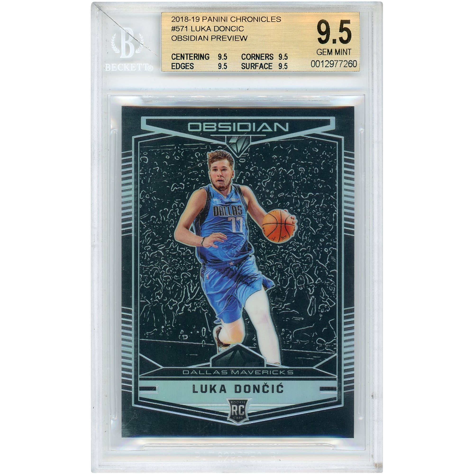 Chronicles Obsidian Panini 0 Preview | eBay Luka RC Gilgeous 